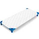 Comfyanno Quilted Daycare Cot Nap Mat Only, for Boys, Girls, Soft & Breathable, Gentle on Skin, Extra Support & Comfort for Toddler Cozy Nap Time, Fits 23" x 51" Standard Preschool Cot - White