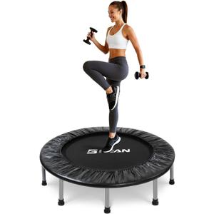 BCAN 36 Mini Trampoline Rebounder Trampoline for Adults Max Load 170lbs Small Trampoline Exercise Trampoline Fitness Trampoline Indoor/Garden Workout (Black)