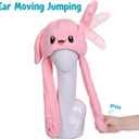 3 x Bunny Hat, Ear Moving Jumping Funny Plush Cap for Cosplay Dress Up Party Holiday, Easter Rabbit Ear Flap Cap
