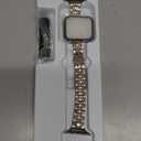 Slim Watch Band Compatible with Apple Watch 41mm 45mm 42mm 44mm 40mm 38mm Metal Stainless Steel Watchband Suitable for iWatch 10/9/8/7/6/5/4/3/2/1/SE Series Women Luxury Strap (Silver and Gold)