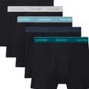 Calvin Klein Men's Underwear Cotton Classics 5-Pack Boxer Brief (Black Bodies W/ Ink, Zoni Beach, Turf, Micro Chip, Black Wbs), Size S