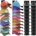 Hat Organizer for Baseball Caps 2 Pack, Adhesive Hat Rack for Wall, Baseball Cap Organizer (Black)