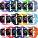 Kounlsyam 18 Pack Bands Compatible with Apple Watch Band 42mm 41mm 40mm 38mm for Women Men, Sport Silicone Breathable Strap for iWatch Series Ultra 11 10 9 8 SE 7 6 5 4 3 2 1