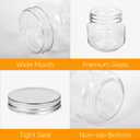 Accguan Mason Jars, glass jar 8OZ With Regular Lids and Bands(Silver), Ideal for Jam,Honey,Wedding Favors,Shower Favors, 24 PACK, 29 Count