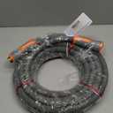 YAMATIC Heavy Duty Garden Hose 5/8 in x 30 ft with Swivel Handle, Super Flexible Water Hose, All-weather, Lightweight, Burst 600 PSI, Gray