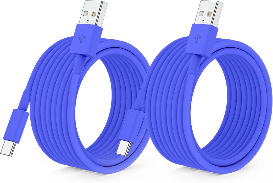 QZIIW 2 Pack Apple USB C Fast Charging Cable 15 FT for iPhone 16 15/16 15 Pro/16 15 Pro max/16 15 Plus,USB A to USB C Car Carplay Cord Compatible Galaxy S25 S24, i Pad Pro 12.9/11,Air 5th/4th Gen (Deep Blue)