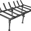 TAFIEDA Fireplace Grate. 24 inches Heavy Duty Solid Steel Fireplace Log Holder. Upgrade Adjustable Fireplace Grate 6 Solid Steel feet with 7 bar Fireplace Log Holder. for Outdoor & Indoor Fireplace