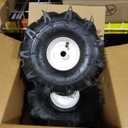 GICOOL 11x4.00-4" Tiller Tire and Wheel, 3/ 4" Axle Size, 3-1/ 8" Centered Hub, Compatible with Craftsman & Troy-Bilt Tiller Replacement