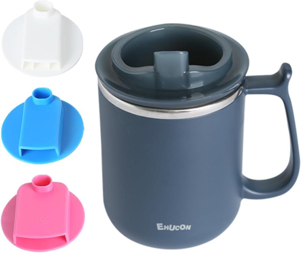 Dysphagia Regulating Drinking Cup for Swallowing Difficulty Adults with 5cc 10cc 15cc Sip Options, Limited Slow Flow Cup for Choke Prevention (Blue)