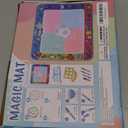 Alago Aqua Coloring Mat,Kids Toys Large Water Painting Mat,Toddlers Doodle Pad with 4 Colors,Gifts for Girls Boys Age 3 4 5+ Years Old,4 Pens,Drawing Molds and Booklet Included