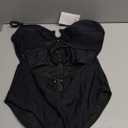 Eomenie One Piece Swimsuit for Women Ring Linked Monokini Sexy Bathing Suit Cutout Swim Suit (Medium, Black)