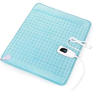 Heating Pad-Electric Heating Pads for Back,Neck,Abdomen,Moist Heated Pad for Shoulder,Knee,Hot Pad for Arms and Legs,Dry&Moist Heat & Auto Shut Off(Light Blue, 20''24'')