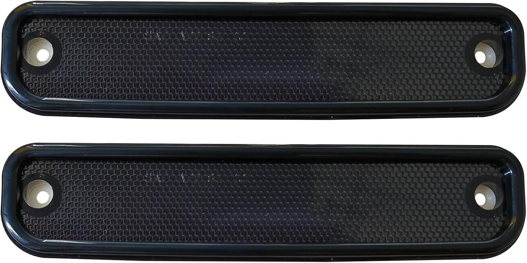 Smoke Front Driver & Passenger Fender Side Marker Turn Signal Lights with Black Trim Replacement for 1973-1980 C/K Pickup Truck Suburban Blazer Jimmy 6270434 GM2550108