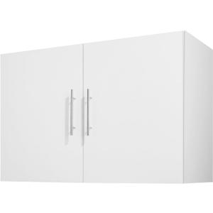 VEVOR Laundry Room Wall Cabinet, 2-Tier Wall Mounted Hanging Cabinet with Adjustable Shelf, 36 in Cupboard Storage with 2 Doors, for Kitchen, Bathroom, Laundry, 16 x 36 x 24 in (D x W x H), White