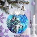 2 x Wolf Ornament, Stained Glass Christmas Decorations, Christmas Ornaments for Tree, Holiday Ornament, Gifts for Wolf Lovers, Holiday Party Gifts, Gift Ideas & Xmas Gift