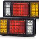 LINKITOM 40 LED Truck Tail Light Bar, Super Bright Turn Signal Brake Reverse Tail Light with Iron Net Protection for 10-30 Volt Truck Boat Snowmobile Trailer Pickup RV Camper UTV UTE Vans