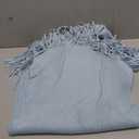 Homiest Decorative Knitted Throw Blanket with Fringe Soft & Cozy Tassel Blanket for Couch Sofa Bed (Baby Blue,50x60)