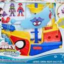 Spidey and HIS Amazing Friends Marvel Water-Webs Webs Ahoy Bubble Pirate Ship Toy, 3-Inch Action Figures & Boat Playset, Super Hero Toys, 3+ Years, 17x8x4 Inches