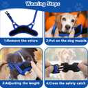 Adjustable Dog Muzzles, Anti Biting Barking Chewing Soft Mesh Dogs Muzzle, Breathable Pet Muzzle Suit for Small, Medium, Large Dog, Muzzle that Allow Dogs Drinking (Blue, Large)