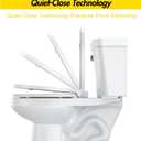 Toilet Seat Cover Elongated Durable PP Toilet Seat with Slow Close Hinges, Easy Clean White Replacement for American Standard Toilets