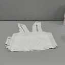IDEALSANXUN Linen Crop Tank Tops for Women Summer Sleeveless Casual Cute Square Neck Tank Tops Size XS