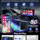 Wireless CarPlay Adapter AI Box for iPhone & Android Auto YouTube & Netflix Support, TF Card Offline Playback, Plug and Play, Wired to Wireless Conversion, Stable 5.8GHz WiFi & Bluetooth 5.3