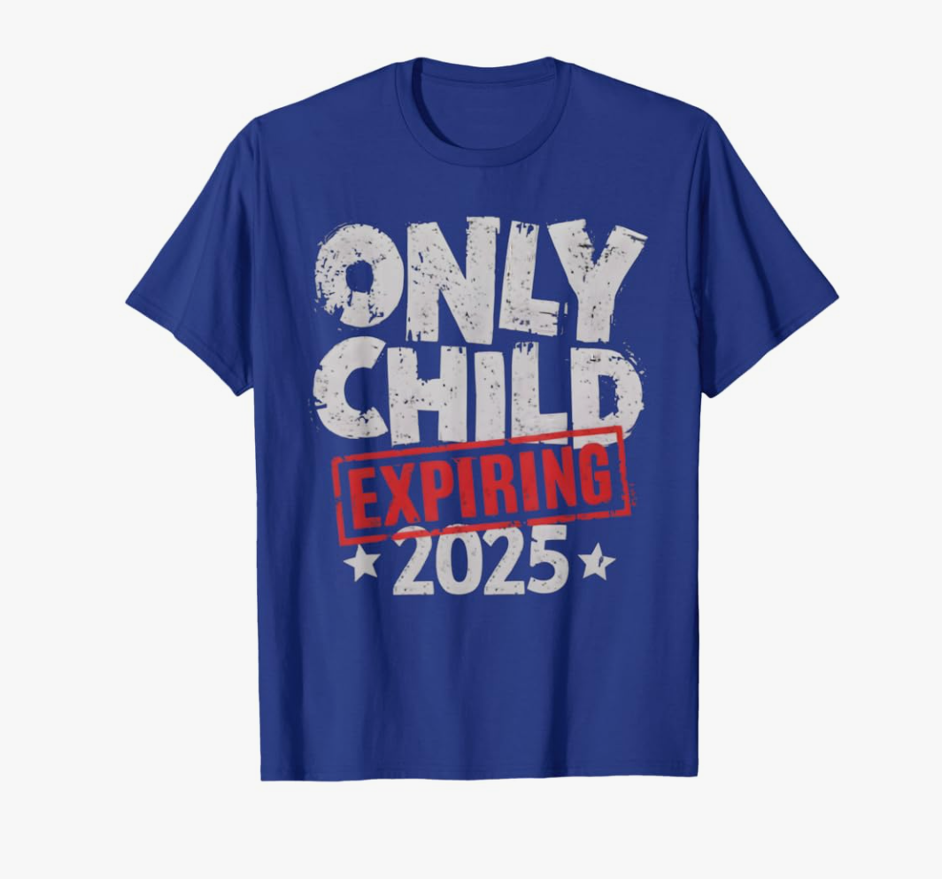 Only Child Expiring 2025 Big Brother Promoted to Big Brother T-Shirt, Royal Blue, S