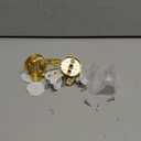 Gold Toilet Seat Hinges, Universal Fit, Complete Installation Kit, Premium Zinc Alloy, Anti-Corrosion Nylon Nuts, Adjustable Fittings