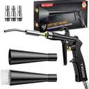 Dry Car Detailing Cleaning Gun – Blast Away Dust & Debris in Seconds & Aluminum Alloy Body with 2 Nozzles for Car Detailing, Home & Garage Use, Works with Any Air Compressor&Father's Day
