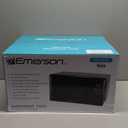 Emerson MW7302B Compact Countertop Microwave Oven with Touch Control, LED Display, 700W, 10 Power Levels, 6 Auto Menus, Glass Turntable and Child Safe Lock, 0.7 Cu., Ft. Black