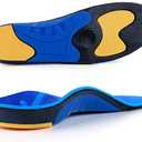 TOPSOLE (220+lbs)Standing All Day Heavy Duty Support Pain Relief Orthotics, Plantar Fasciitis High Arch Support Insoles for Men Women Metatarsalgia,Flat Feet,Feet Pain (MEN 10-10.5 | WOMEN 12-12.5 (11.3")(286MM), Blue)