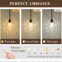 Glass Pendant Lights Kitchen Island, 1-Light Modern Black Pendant Light Fixtures with Hammered Glass and Rods, Small Hanging Light for Kitchen Sink Dining Room Bathroom, 1-Light, 1 Pack