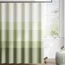 jinchan Ombre Forest Green Striped Shower Curtain Waterproof Fabric Shower Curtain for Bathroom Gradual Color Minimalist Design Modern Neutral with 12 Hooks 70x72 Inches