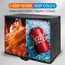 Bodaon 2-Pack Insulated Reusable Grocery Bag Heavy Duty Thermal Tote, X-Large for Frozen Foods Cold Storage, Travel Cooler Shopping Transport Hot Food Delivery, Collapsible Insulated Bags, Black