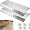 Hinged Trailer Door Slider Plate with Screws 2 Pack (58" x 12")