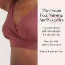 HATCH The Dream Feed Nursing & Sleep Bra, Stretchy & Wireless with Crossover Pull-Down Design for Breastfeeding (M)