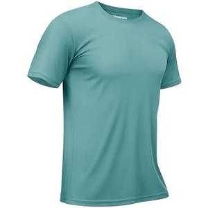 TACVASEN Swim Shirts for Men Rash Guard SPF Short Sleeve Sun T-Shirt UPF 50 Quick Dry Lightweight Fishing Water Shirt, XL
