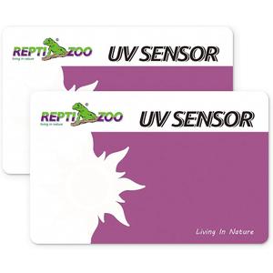 REPTI ZOO UVB Tester Reptile Lamp UV Sensor Reptile UVB Lamp Tester Card, Set of 2