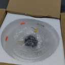 OYKYOHEI Brushed Nickel Semi Flush Mount Ceiling Light, Glass Shade Modern Ceiling Light Fixture, Lighting for Hallway Bedroom Entryway Kitchen Porch (9.38 inch, Silver)