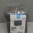 Under Bed Storage Bins - Pack Of 4 Under The Bed Storage Containers For Clothes, Blankets, Winter Clothing, & Shoes - Under bed Storage Containers With Handles, Dual Zippers, & Clear Top (Gray)