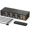 1HDMI + 2 Displayport KVM Switch 3 Monitors 4 Computers