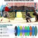 Youth Baseball Sunglasses for Boys Girls Softball Cycling Sports Sunglasses Kids Lightweight UV Protection (3pack-black+red+blue)