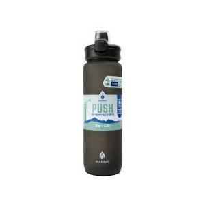 Manna Push Plastic Bottle  39 OZ Black