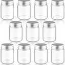 10Pcs 60ml/2oz Mini Clear Mason Jars Empty Glass Bottles with Aluminum Lids Round Containers for Cosmetics,Food Storage,Travel & Crafts