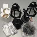 EMART Plastic Outdoor Wall Light Fixtures with Bulbs, Waterproof and Anti-Corrosion Porch Sconces, Exterior Lanterns Wall Mount Lamp for Outside, Garage, Front Door, House, Patio, Pack of 2, Black (No Sensor)