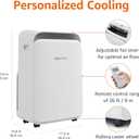 Amazon Basics 3-In-1 Portable Air Conditioner with Remote, Timer, Sleep Mode, Auto Swing, Dehumidifier, 10000 BTU (ASHRAE)/6000 BTU (SACC), Cools Bedroom Up to 450 Sqf, White