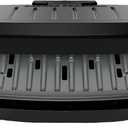 George Foreman Fully Submersible Grill, NEW Dishwasher Safe, Wash the Entire Grill, Easy-to-Clean Nonstick, Black/Grey