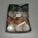 Christmas Tree Ornaments Set Velvet Balls, 12pcs Shatterproof Christmas Bulbs Ornaments for Xmas Tree Decorative Hanging, Vintage Flocked Decoration, 78mm, 3.15 in, Multicolor Green Brown Neutral