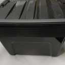 IRIS USA 32 Qt Stackable Plastic Storage Bins with Lids, 6 Pack - BPA-Free, Made in USA - Garage Organizing Solution, Latches, Durable Nestable Containers, Secure Pull Handle - Black