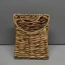 GYASVWU Woven Hanging Basket Water Hyacinth Hanging Wall Basket Wicker Handmade Baskets for Garden Farmhouse Home (Seagrass mouth)